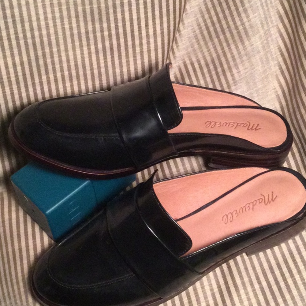 Madewell black loafer mules